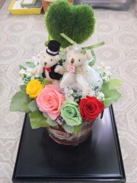 結婚のお祝いプリザ｜「フラワーショップ　すなた」　（大分県宇佐市の花キューピット加盟店 花屋）のブログ